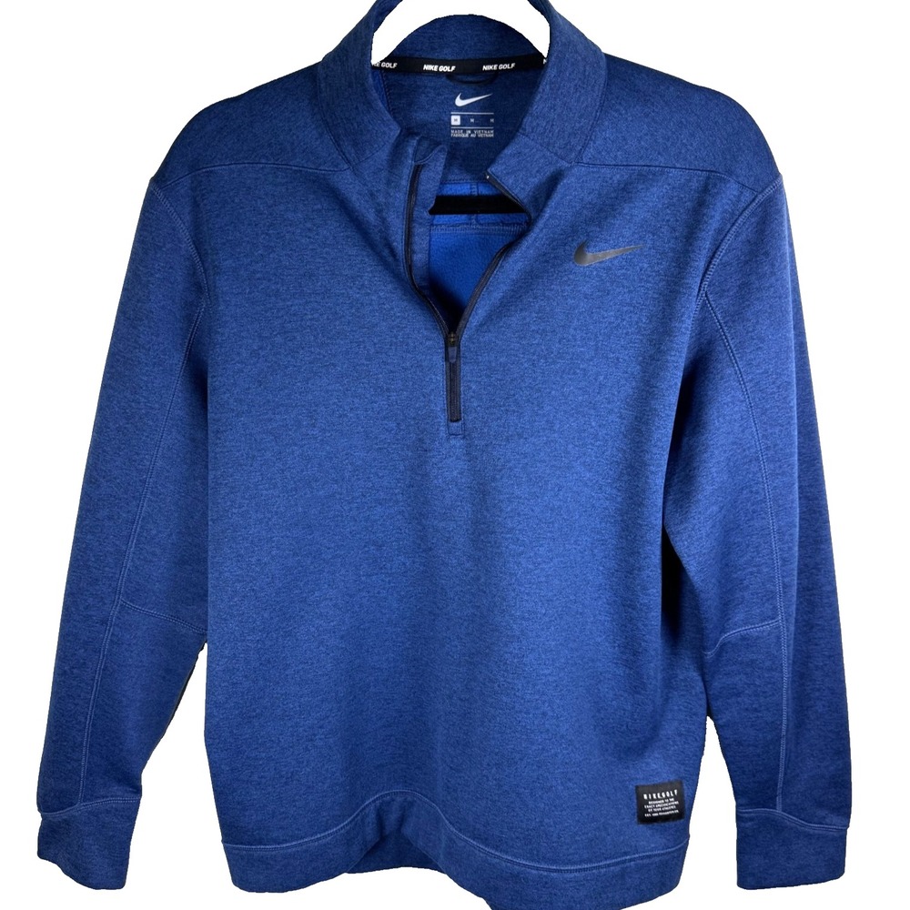 Nike Golf Men's Medium Long Sleeve Athletic Pullover Blue